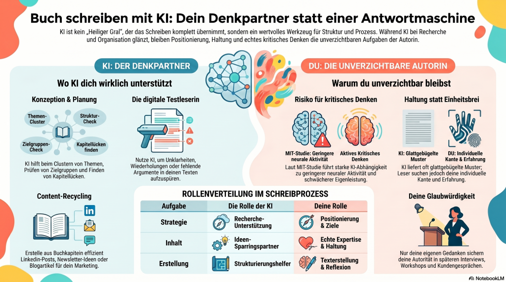 Grafik: Buch schreiben mit KI